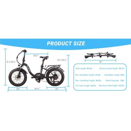 Bicicleta eléctrica E-Bycco S1 500W 36V 10,4Ah 20"