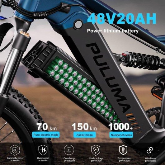 Bicicleta Eléctrica Puluma Ph001 Motor 500W Batería 48V 20Ah 45 km/h