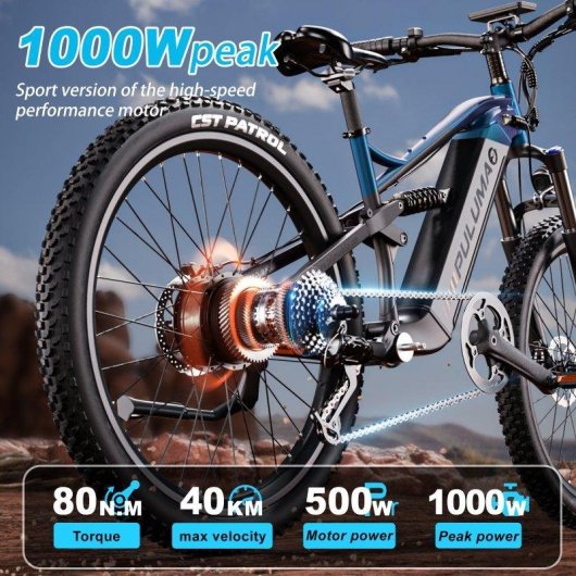 Bicicleta Eléctrica Puluma Ph001 Motor 500W Batería 48V 20Ah 45 km/h