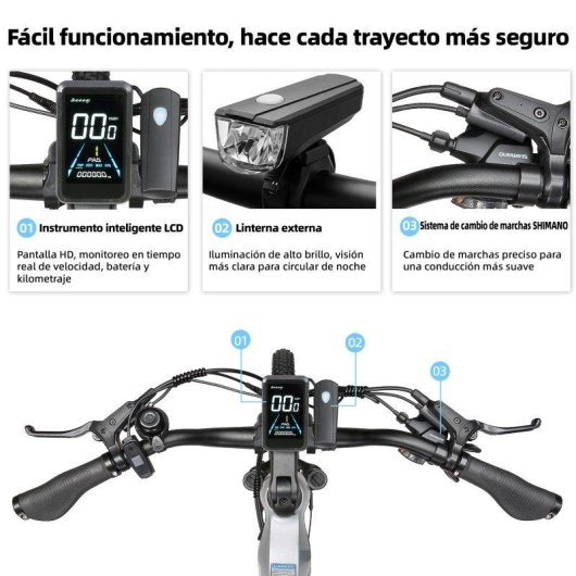 Bicicleta eletrica TTGO E-SUVO 250 W 48 V 15 Ah