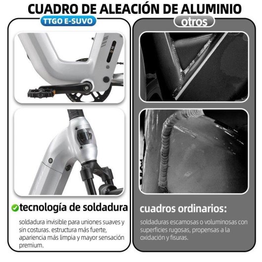 Bicicleta eletrica TTGO E-SUVO 250 W 48 V 15 Ah