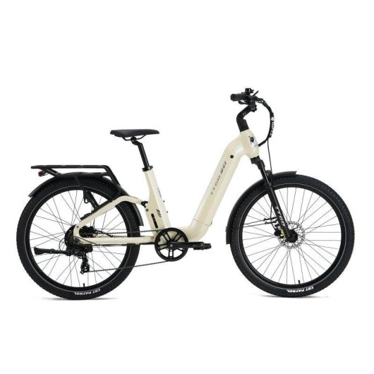 Bicicleta eletrica TTGO E-SUVO 250 W 48 V 15 Ah 27,5 polegadas bege