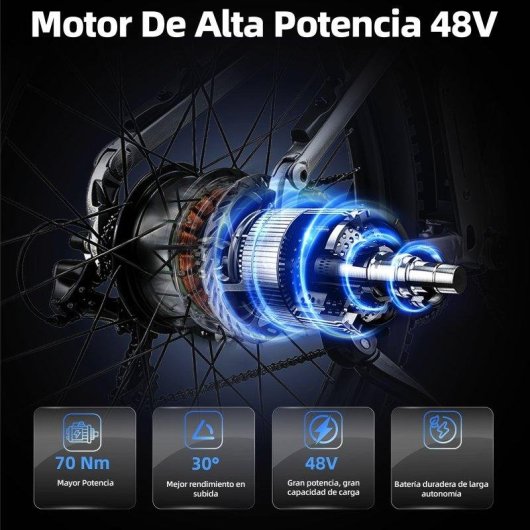 Bicicleta eletrica TTGO E-SUVO 250 W 48 V 15 Ah 27,5 polegadas bege