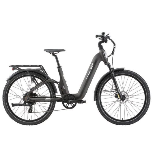 Bicicleta eletrica TTGO E-SUVO Motor 250W Bateria 48V 15Ah Cinza