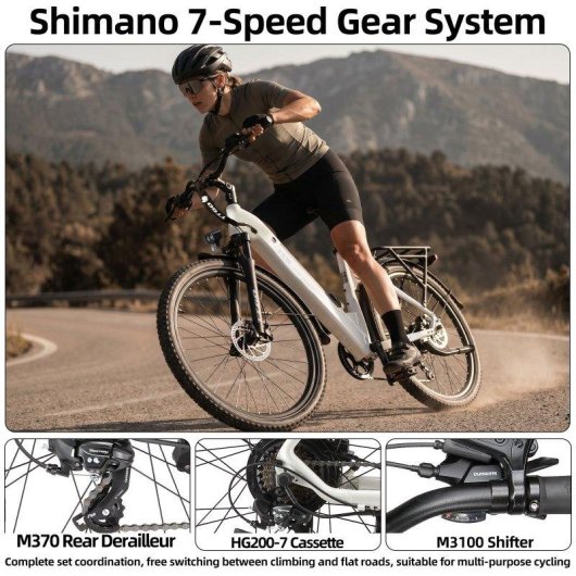 Bicicleta Eléctrica TTGO C5 250W 48V 13,5Ah 27,5"