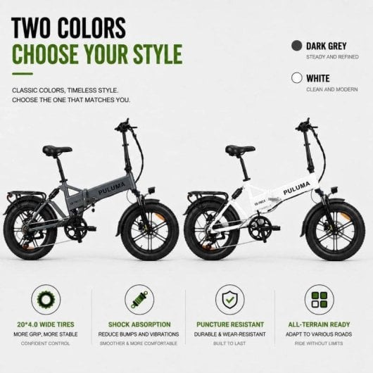 Bicicleta eléctrica Puluma EB FM-2.0 Motor 500W Batería 48V 15Ah