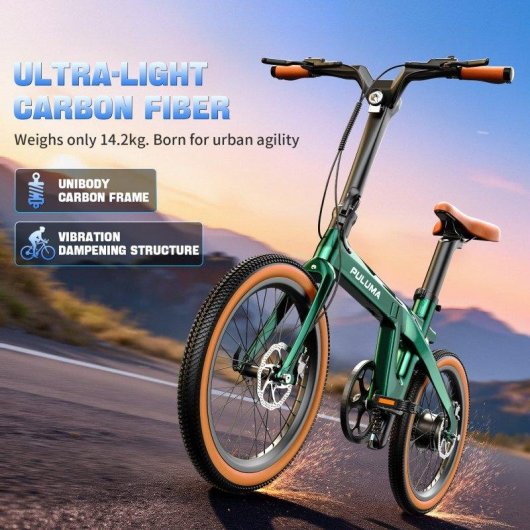 Bicicleta Eléctrica Puluma PT20 Plegable Fibra de Carbono 250W