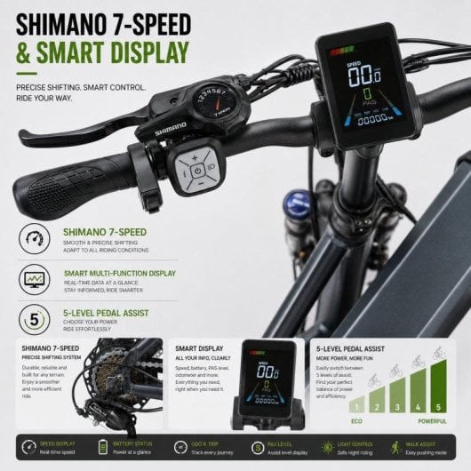 Bicicleta Eléctrica Puluma EB FM-2.0 500W 48V 15Ah 20"