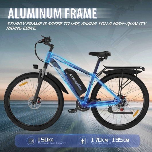 Bicicleta Eléctrica Zazawork C29 Pro Motor 750W Batería 48V 20Ah 29"