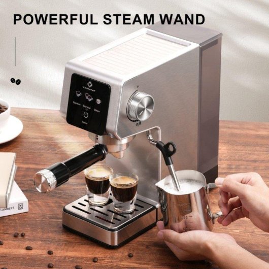 Caffettiera Espresso LINKChef CME1020-EU 1,2L 20 Bar Acciaio Inox Argento