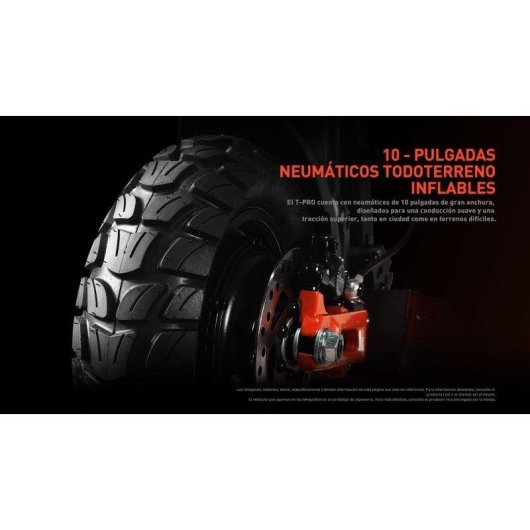 Patinete elétrico Joyor T-pro 1000W Autonomia 90km Pneus 10" Suspensão hidráulica