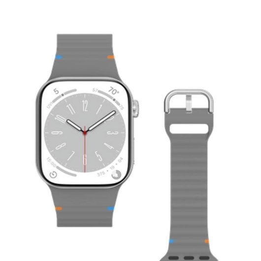 Bracelet Apple Watch Silicone 40/41/42mm Taille Unique Gris