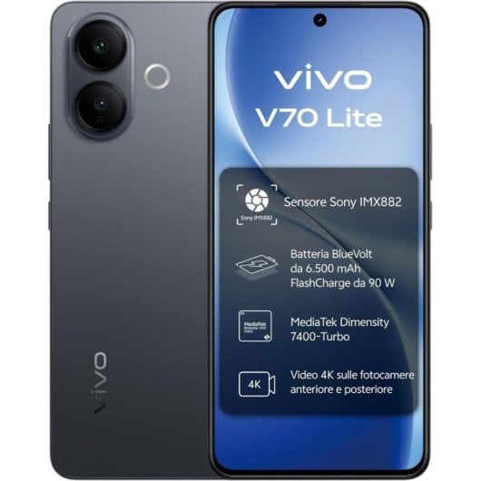 Vivo V70 Lite 5G 6GB 256GB 6.77" Nero