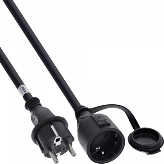 Multipresa InLine 16003S 3 m 16 A IP44 con protezione tattile e cavo gomma