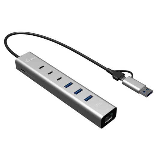Hub i-tec 6 ports 5 Gbps USB-C/USB-A Gigabit LAN Power Delivery 85W