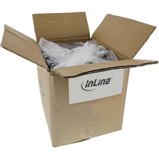 Cabo de rede InLine Cat6a S/FTP 1 m RJ-45 Cinza