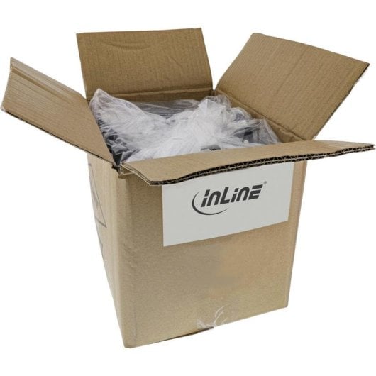 Cabo de rede InLine B-72601S Cat6a S/FTP 1 m Preto