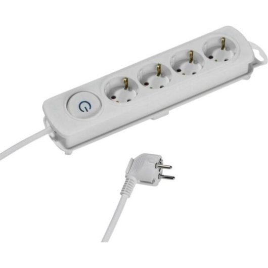 Régua de tomadas Vivanco VVELSTR4SCHSWCOW 4 tomadas com interruptor e cabo 1,4 m