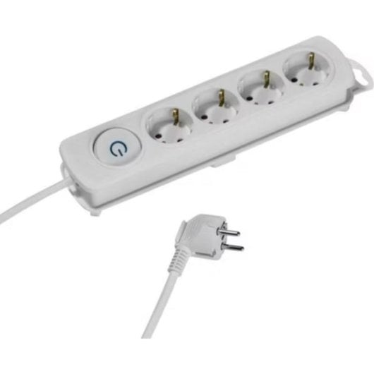 Régua de tomadas Vivanco VVELSTR4SCHSWCOW 4 tomadas com interruptor e cabo 1,4 m