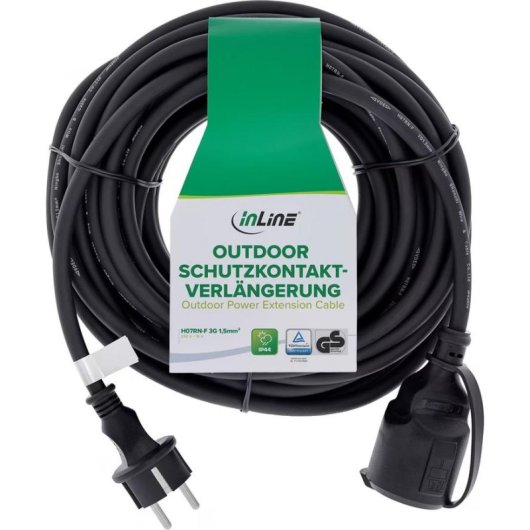 Multiprise InLine 16020S 1 prise avec protection IP44 et câble 20 m