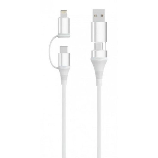 Cabo USB Ewent EC1076 4 em 1 60W 2m Branco