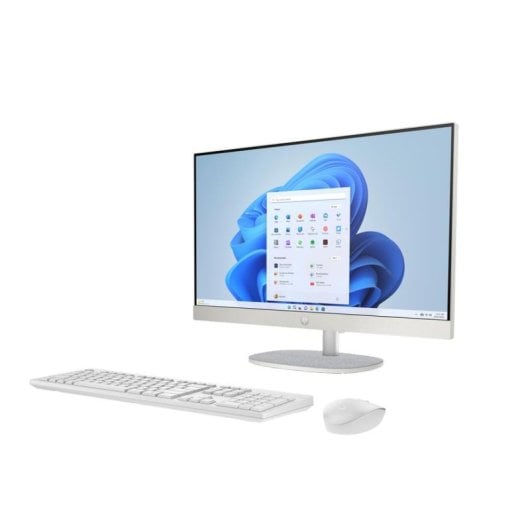 PC Tout-en-un HP 24-cr0176ns Intel Celeron N100 8Go 512Go SSD UHD Graphics 23.8" Windows 11 Home Blanc