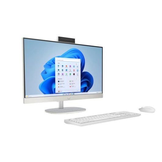 PC Tout-en-un HP 24-cr0176ns Intel Celeron N100 8Go 512Go SSD UHD Graphics 23.8" Windows 11 Home Blanc
