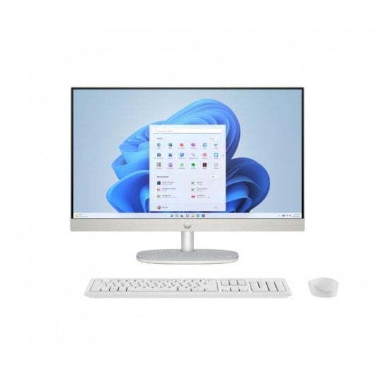 PC Tout-en-un HP 24-cr0176ns Intel Celeron N100 8Go 512Go SSD UHD Graphics 23.8" Windows 11 Home Blanc
