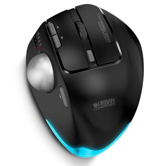 Ratón Urban Factory EMT01UF Bluetooth RF Sans Fil 4800 DPI Noir Multi-Éclairage