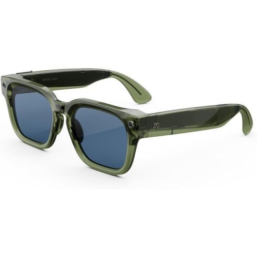 Meta Fury Racing Gafas inteligentes Lentes Lentes Light Blue Atlantic Cámara Altavoces IA Traductor Verdes