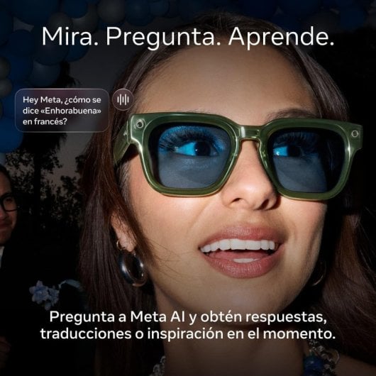 Meta Fury Racing Gafas inteligentes Lentes Lentes Light Blue Atlantic Cámara Altavoces IA Traductor Verdes