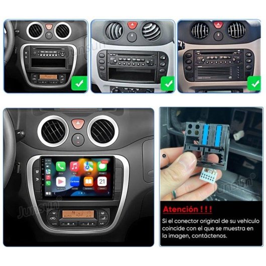 Autoradio JUNSUN 8-core 4+64gb CarPlay Android Auto Gps 4G