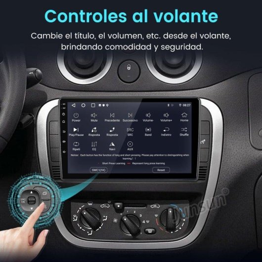 Autoradio JUNSUN 8-core 4+64gb CarPlay Android Auto Gps 4G