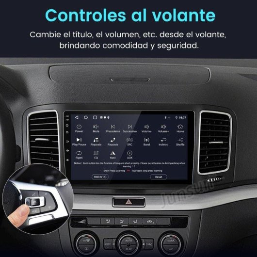 Autoradio JUNSUN 2+64Go Android 15 CarPlay Android Auto