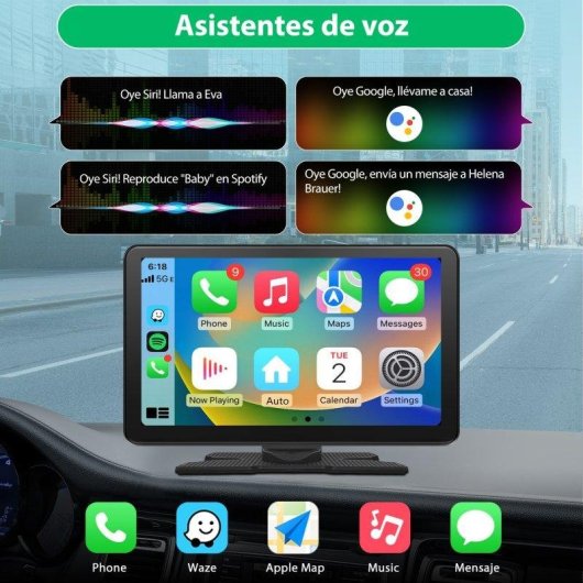 Pantalla universal Junsun 9,44" CarPlay Android Auto GPS Cámara HD