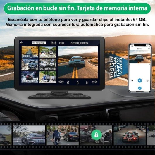 Pantalla universal Junsun 9,44" CarPlay Android Auto GPS Cámara HD
