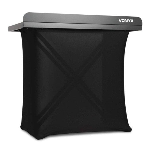 Cabina DJ Vonyx DBE100 Plegable 1 Metro Altura Regulable Licra Negra