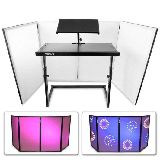 Cabina de DJ Vonyx Plegable con Pantalla Ajustable