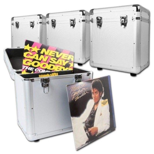 Estuche para discos Power Dynamics RC80 12" Plateado Juego de 4