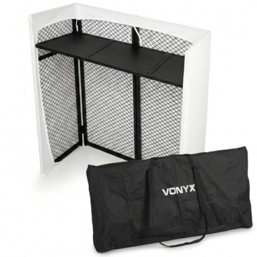 Cabina DJ Plegable Vonyx DBC105 Aluminio 1m con Lycras Ignífugas