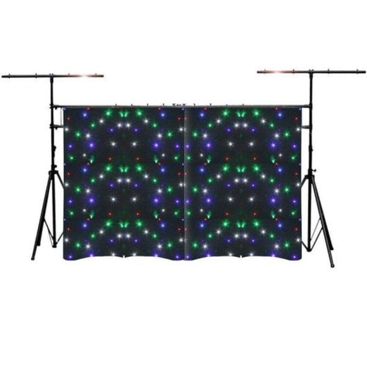 Pack Cortina LED BeamZ SPW96 + Puente Iluminación LB60 RGBW 3x2m