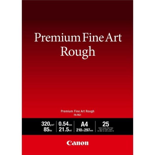 Papel Fotográfico Canon Fine Art Rough A2 320g/m² 25 Hojas