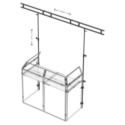 Puente de iluminación DJ Vonyx DB3L Ajustable 255 cm 45 kg