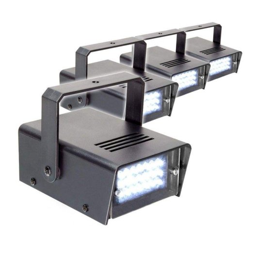 Pack 4 estroboscopios LED BeamZ BMS24LED 24 LEDs blancos