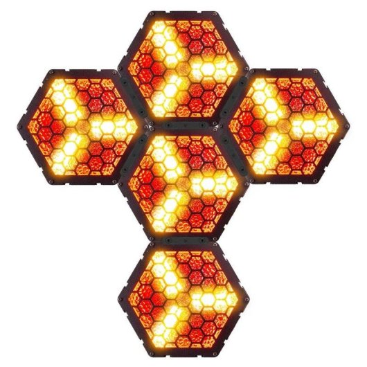 Pack 5 Luces LED Profesionales BeamZ RB90-5 Retro Blinder con Control DMX