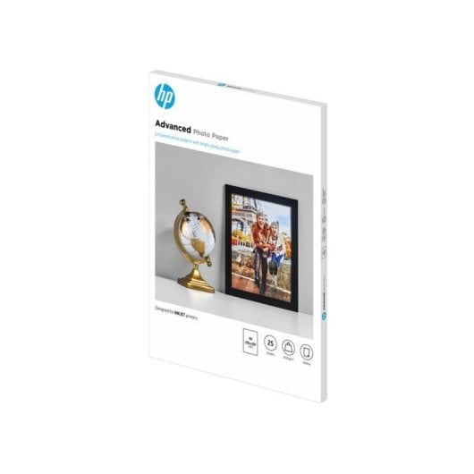 Papel fotográfico HP Advanced Brillante 250 g/m² A4 25 hojas