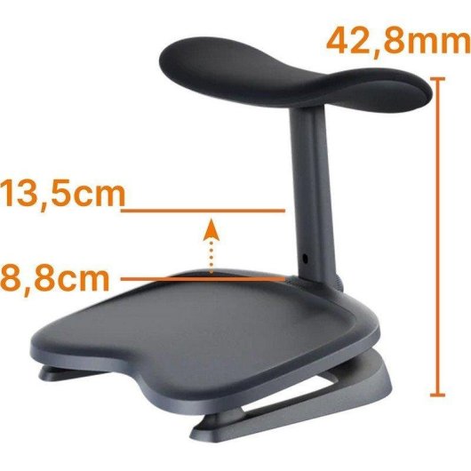 Reposapiés Libernovo StepSync Grafito ergonómico ajustable para sillas Omni Gen