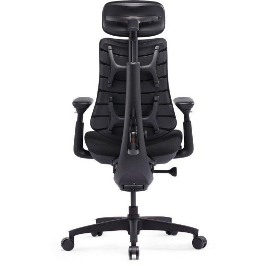 Silla ergonómica Libernovo Omni SE negra soporte lumbar y reclinación 160°