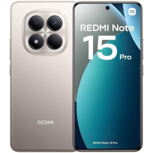Xiaomi REDMI Note 15 Pro 4G 8GB 256GB 6.77" Titanio Incluye Cargador 45W
