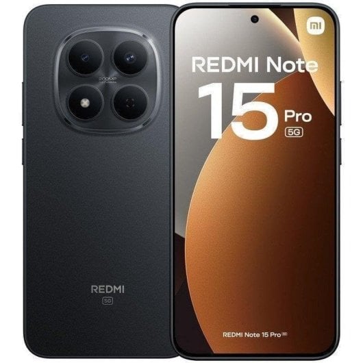 Xiaomi REDMI Note 15 Pro 5G 8GB 256GB 6.83" Negro Incluye Cargador 45W